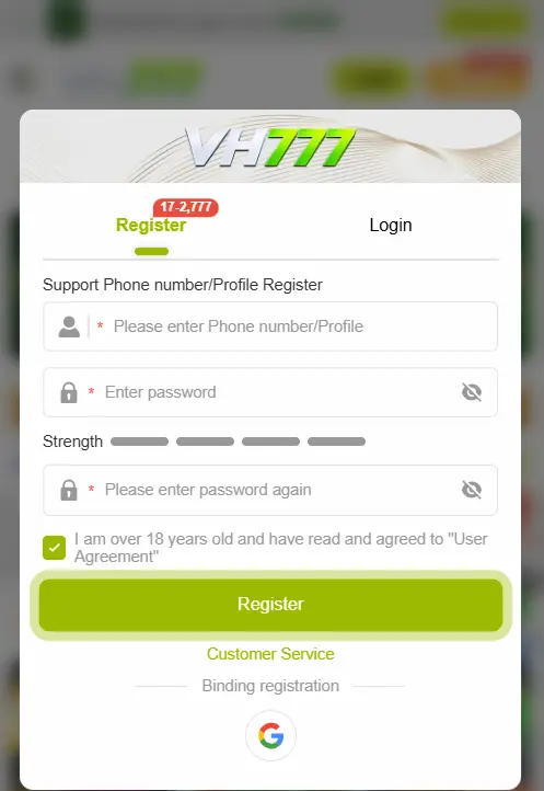 VH777 Game